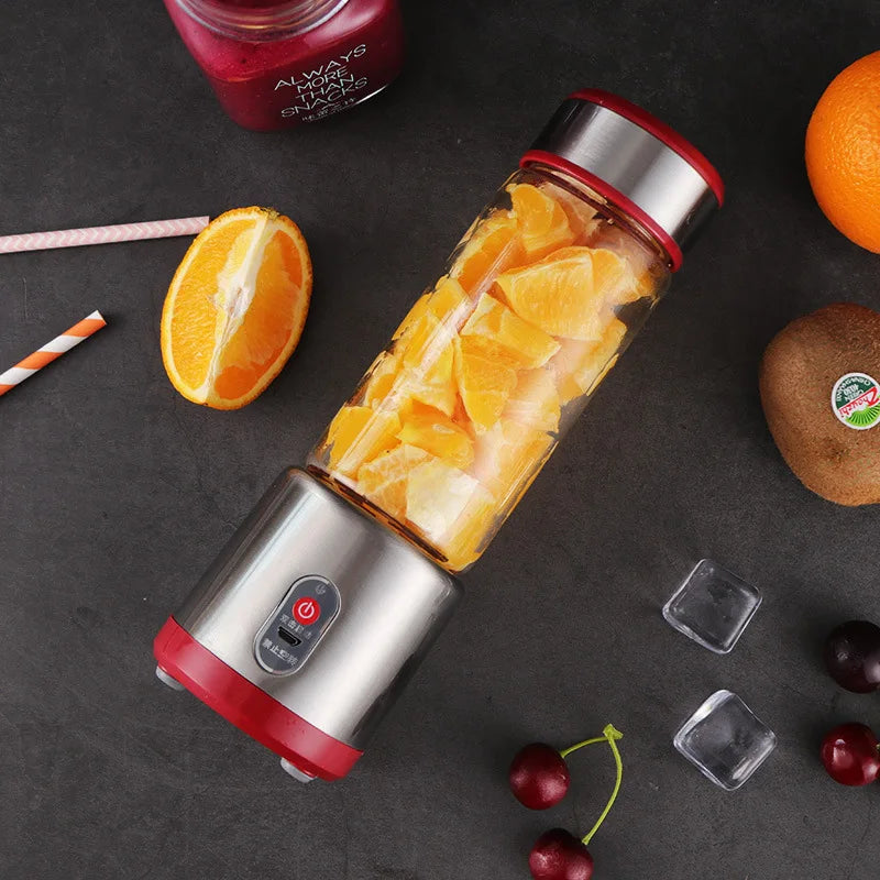 Multifunction Juicers Portable Electric Blender USB Rechargeable Electric Mixer Fruit Orange Milkshake Juice Maker Machine 450M