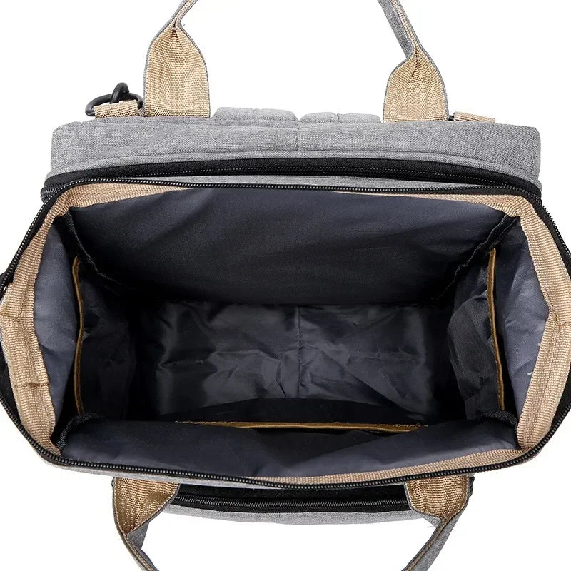 Foldable Travel Mummy Bag with Nappy Backpack Diaper Wet Bag Changing Pad Baby Crib