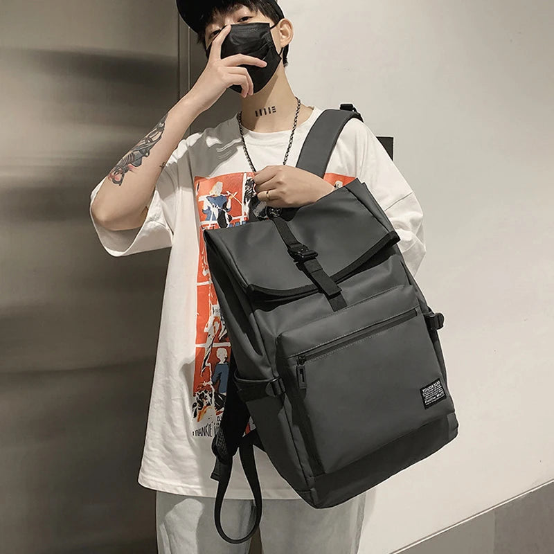 Men Backpack Knapsack Student School Bag Waterproof Nylon Computer Travel Rucksack Laptop Daypack Bag