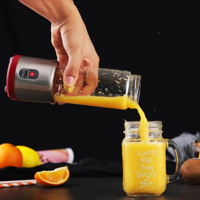 Multifunction Juicers Portable Electric Blender USB Rechargeable Electric Mixer Fruit Orange Milkshake Juice Maker Machine 450M