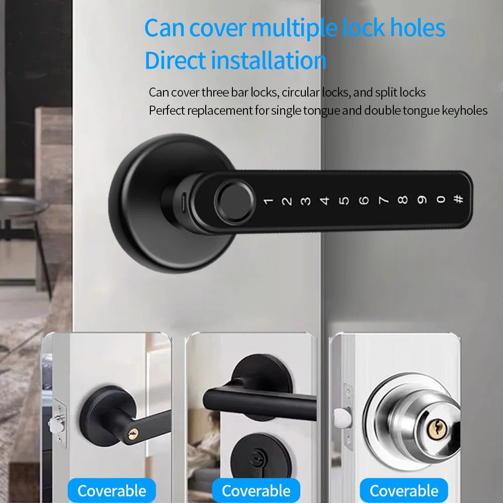 TTLock APP Smart Fingerprint Lock password code Door Lock Bluetooth Biometric fingerprint lock Electronic Handle Lock
