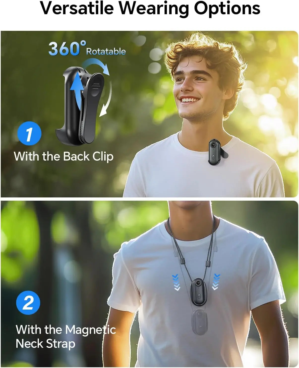 APP Control Portable Vlog Camera Underwater 30M Small Thumb Action Camera 4K WiFi Pocket Wearable Body Camera