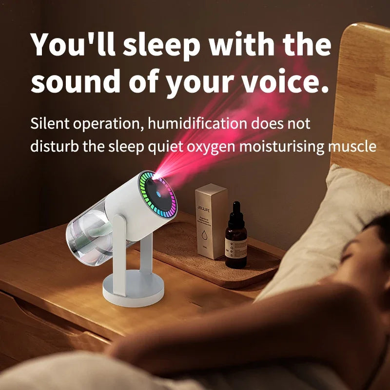 Mini Air Humidifier with Starry Sky Lights Aromatherapy Essential Oil Ultrasonic Diffuser Color Night Light Lamp Humidifier