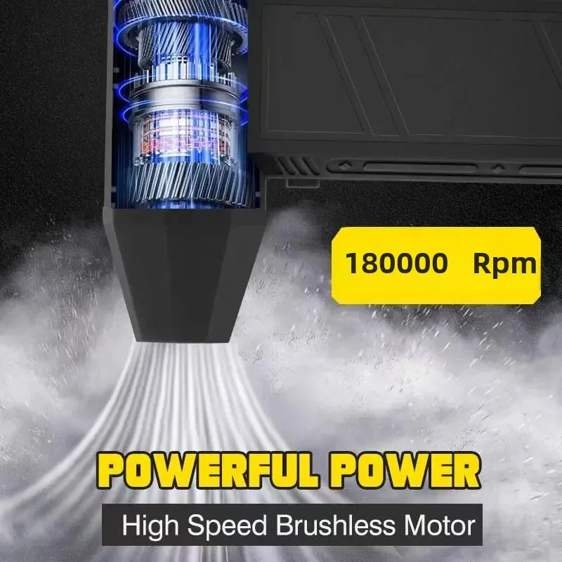 X3Max Electric Air Duster, Mini Turbo Jet Fan,Handheld Brushless Motor180,000 RPM, Cleaning PC and Keyboard, Car and Home, Blowe