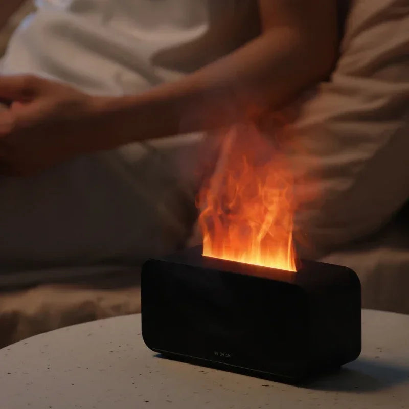 humidifier seven-color flame diffuser Home seven-color atmosphere lamp fragrance machine ultrasonic flame humidifier