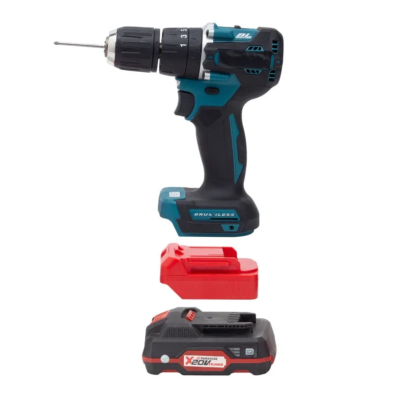 Adapter for Makita 18V Li-ion tools to converts to Lidl Parkside X20V Li-ion battery adapter power tool accessories BL1850B