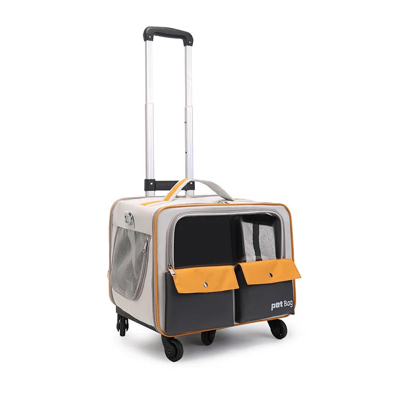 Pet Backpack Portable Pet Stroller Trolley Cases Suitcases Small dog cat Backpack  Anti Cat Stress Sense Of Safety Pets Bags
