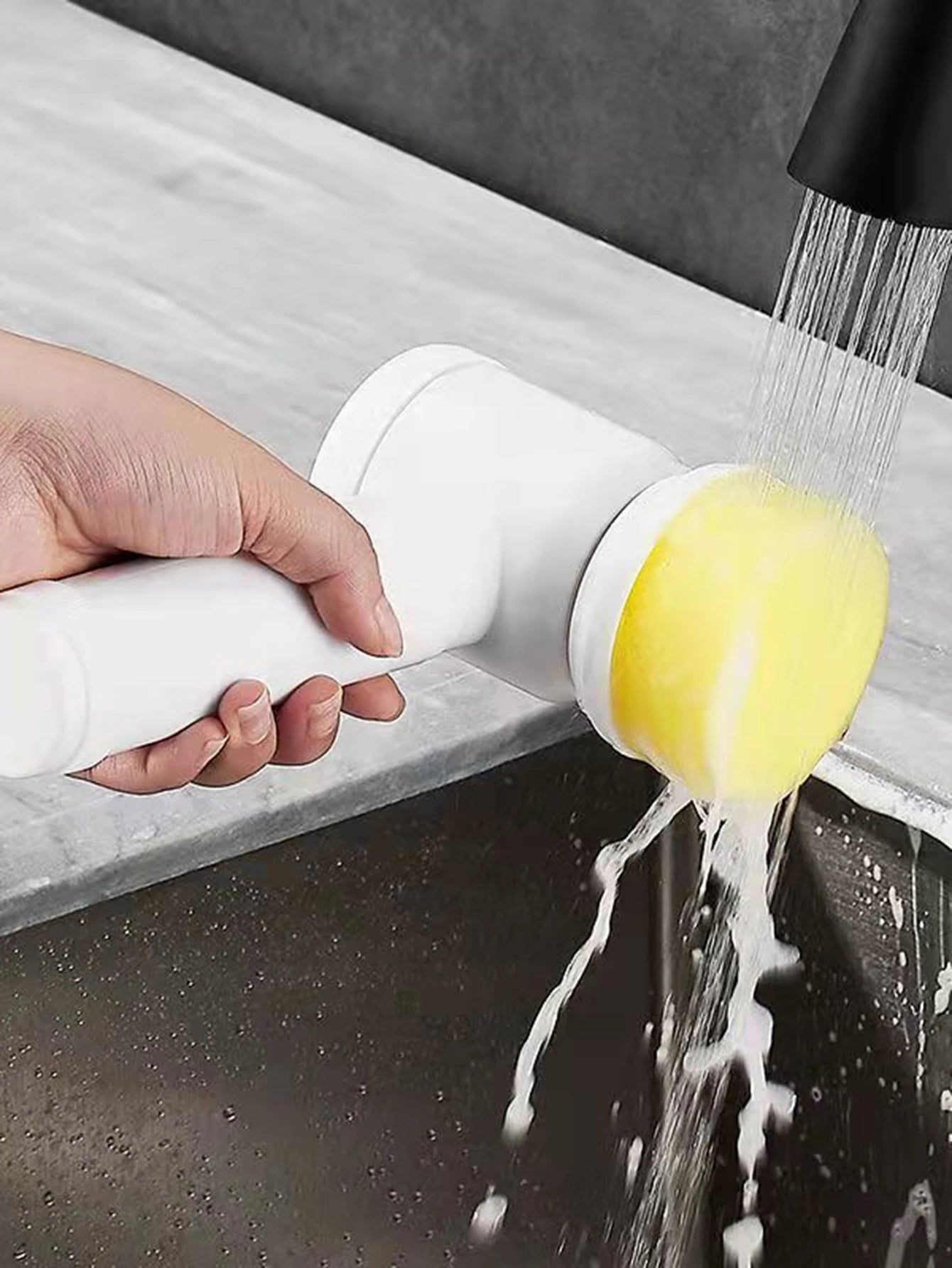 Electric Spin Scrubber With 3 Replacement Brush Heads, Power Cordless Kitchen Scrubber For Bathroom Kitchen To School Supplies