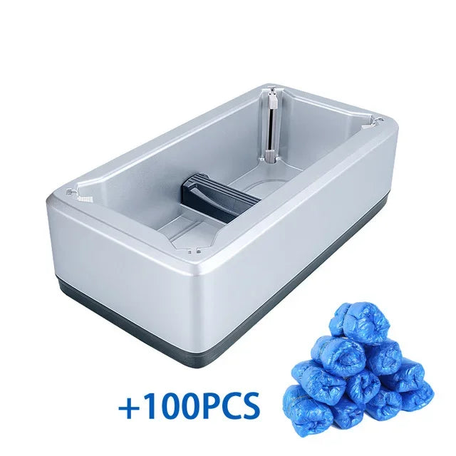 Automatic Shoe Cover Machine Waterproof Disposable Shoes Cover Overshoes Dispenser Portable Hand-Free Machine for Home, Office