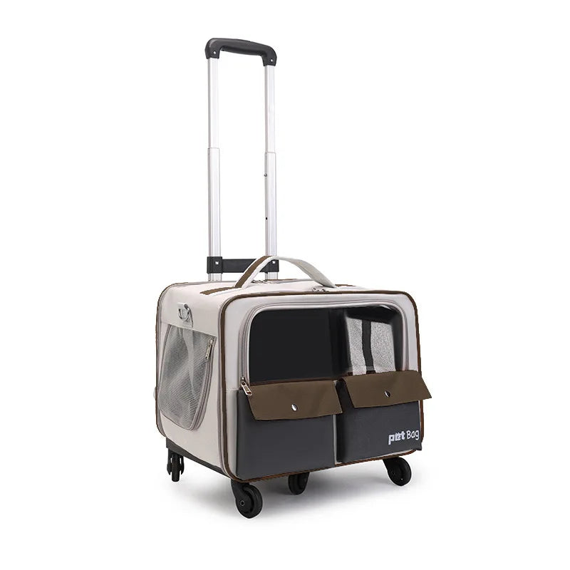Pet Backpack Portable Pet Stroller Trolley Cases Suitcases Small dog cat Backpack  Anti Cat Stress Sense Of Safety Pets Bags