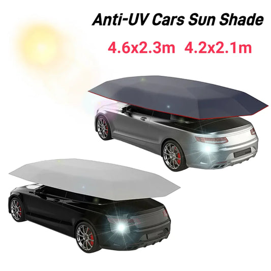 Summer Car Cover Sun Shade Cover Car Protection Umbrella Waterproof Anti-UV Foldable Carport Tent UV Resistant Protect Tools