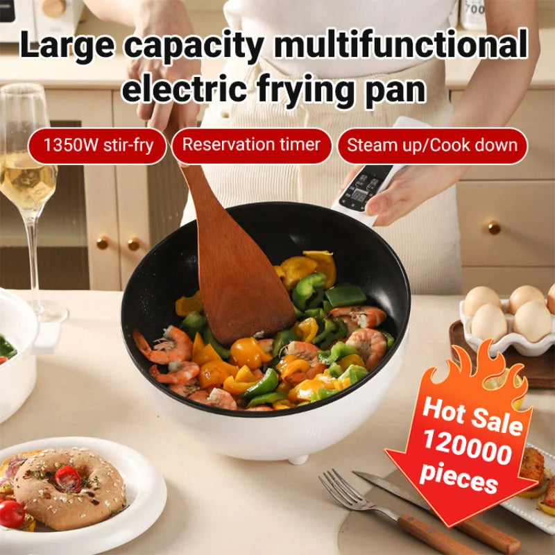 Multifunctional electric cooking pot steaming nonstick students dormitory electric hot pot