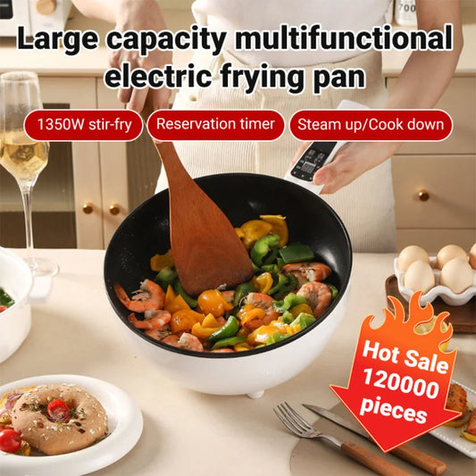 Multifunctional electric cooking pot steaming nonstick students dormitory electric hot pot