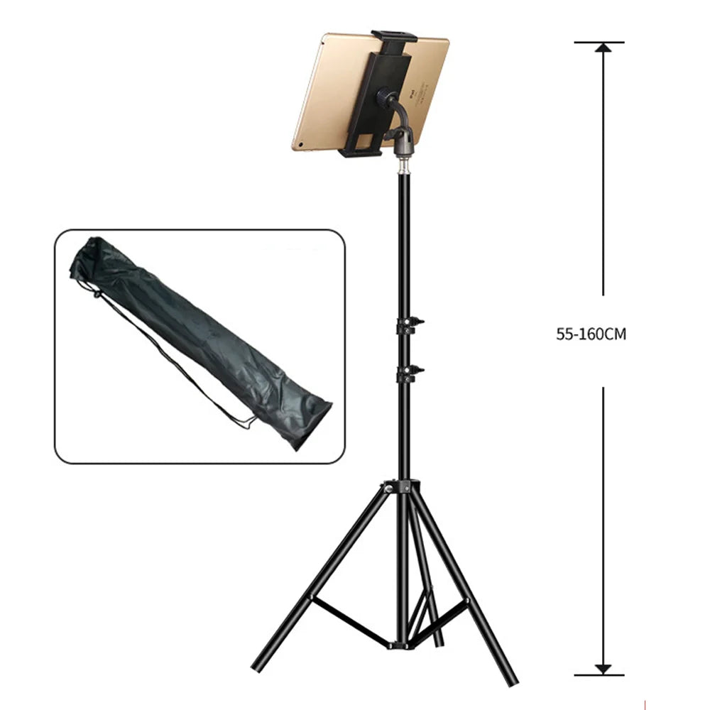 Adjustable Tablet Tripod Floor Stand Holder Live Mount Support for 4-13 inches for iPad Air Pro 12.9 Lazy Holder Bracket Support