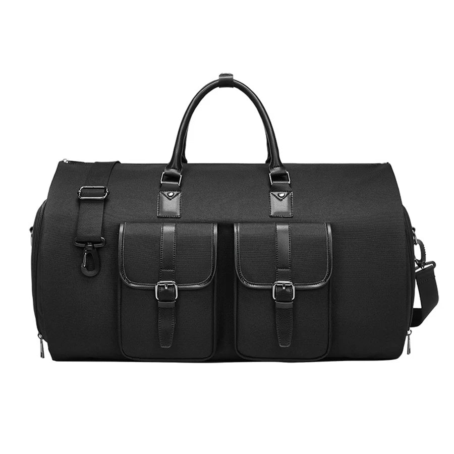 Oxford Fabric Leather Large capacity Foldable Duffle Bag Suit Travel BagWaterproof weekend Portable Flight Bagwith shoe