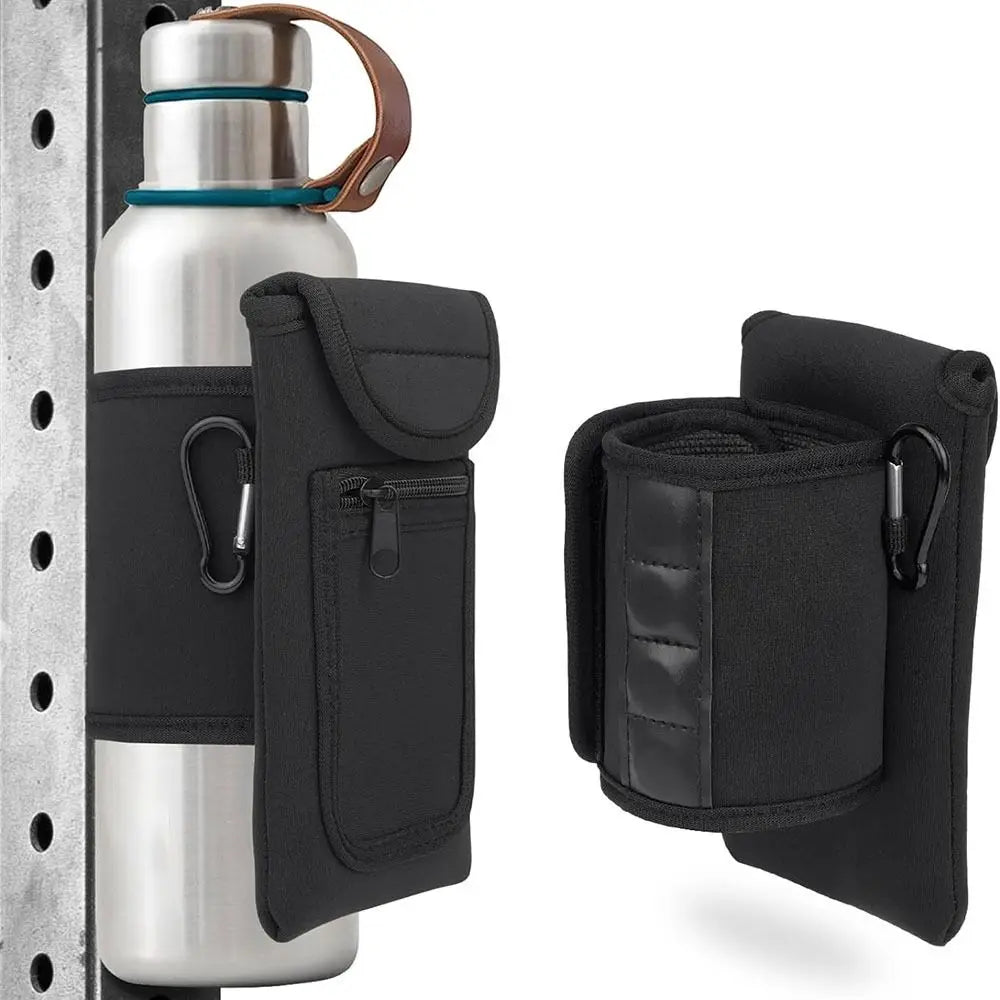 Universal Water Bottle Sleeve Portable Elastic Waterproof Elastic Bottle Holder Bag Gym Accessories Magnetic Gym Bag