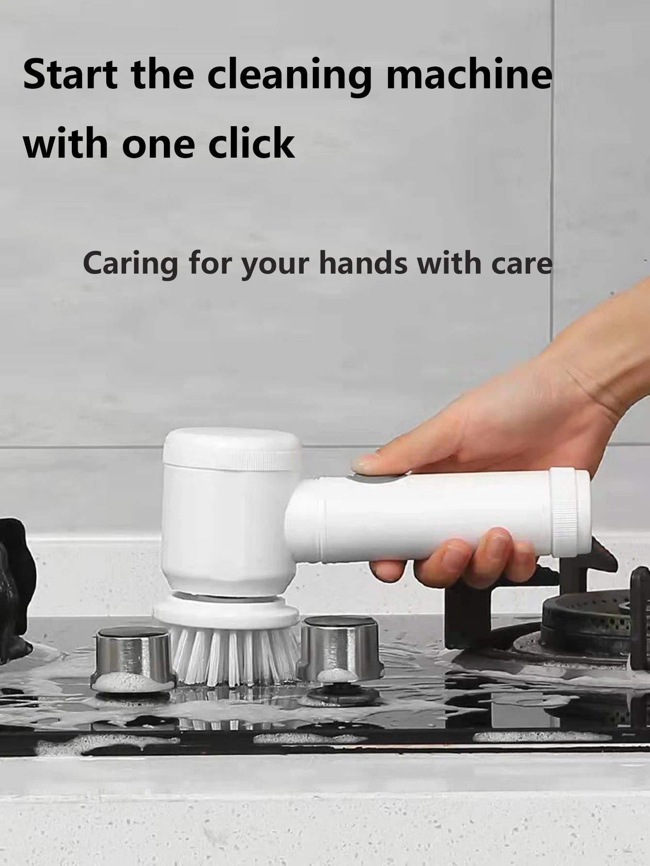 Electric Spin Scrubber With 3 Replacement Brush Heads, Power Cordless Kitchen Scrubber For Bathroom Kitchen To School Supplies