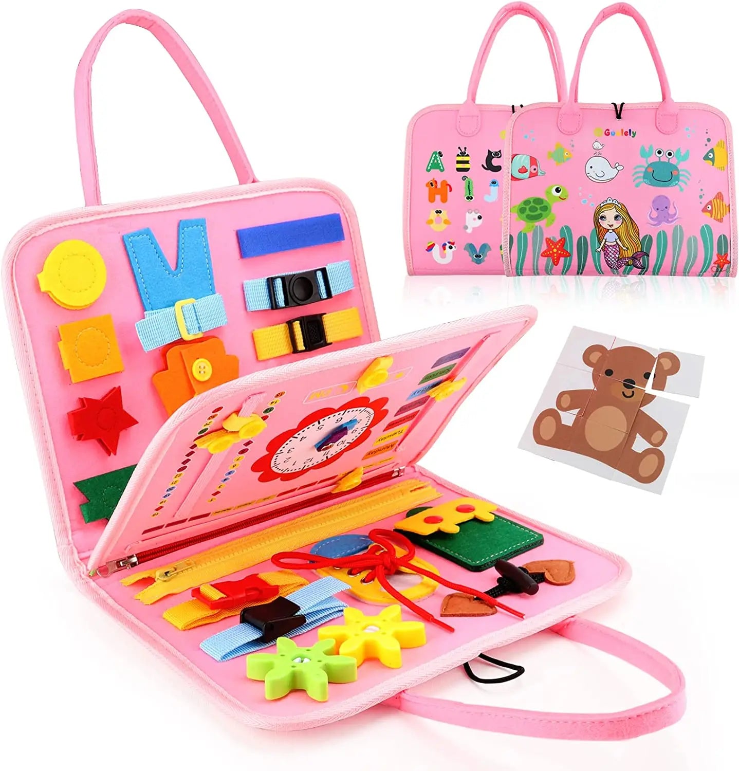 Busy Board Montessori Toys for Toddlers Sensory Toy Preschool Learning Educational Travel Activities For Boys Fine Motor Skills