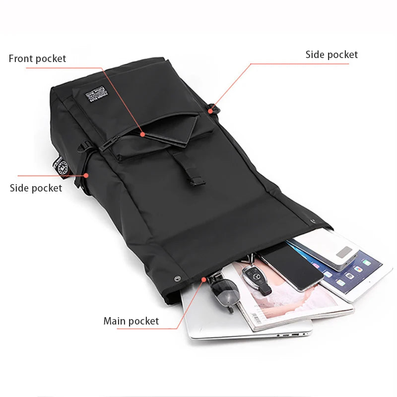 Men Backpack Knapsack Student School Bag Waterproof Nylon Computer Travel Rucksack Laptop Daypack Bag