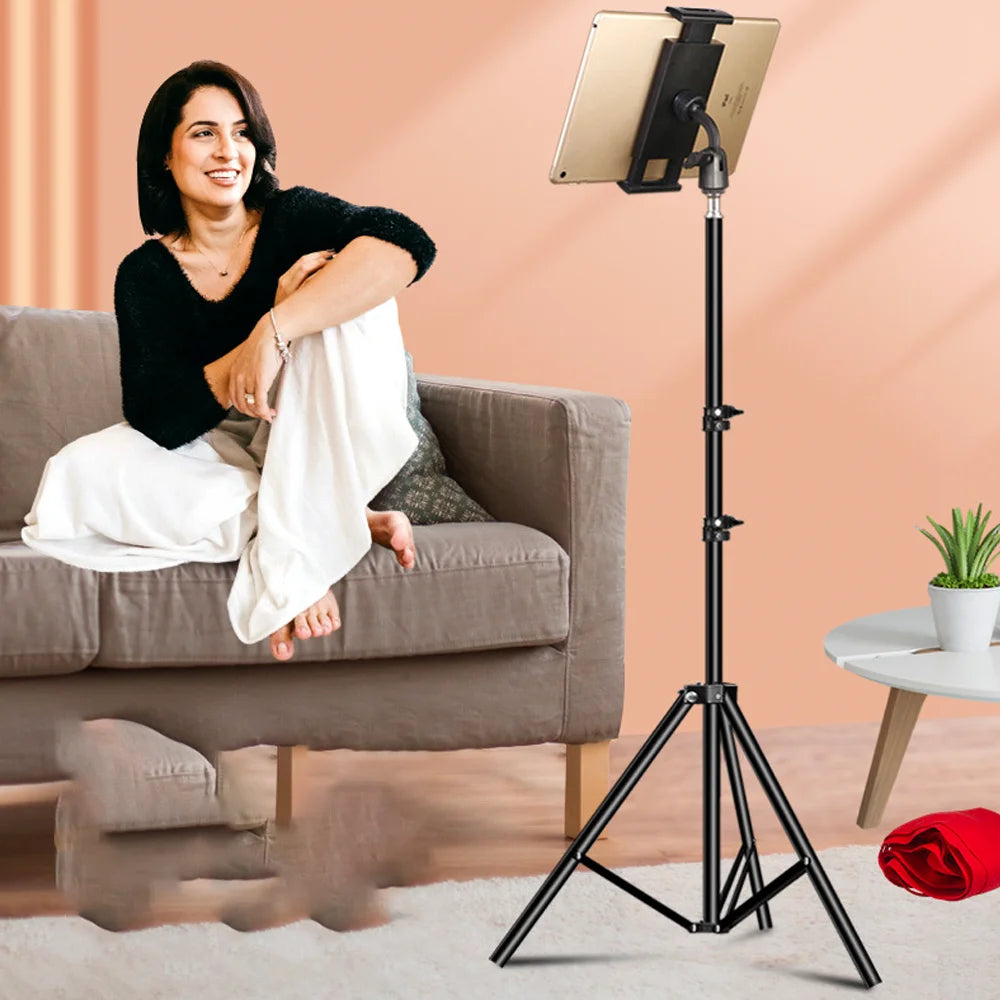 Adjustable Tablet Tripod Floor Stand Holder Live Mount Support for 4-13 inches for iPad Air Pro 12.9 Lazy Holder Bracket Support