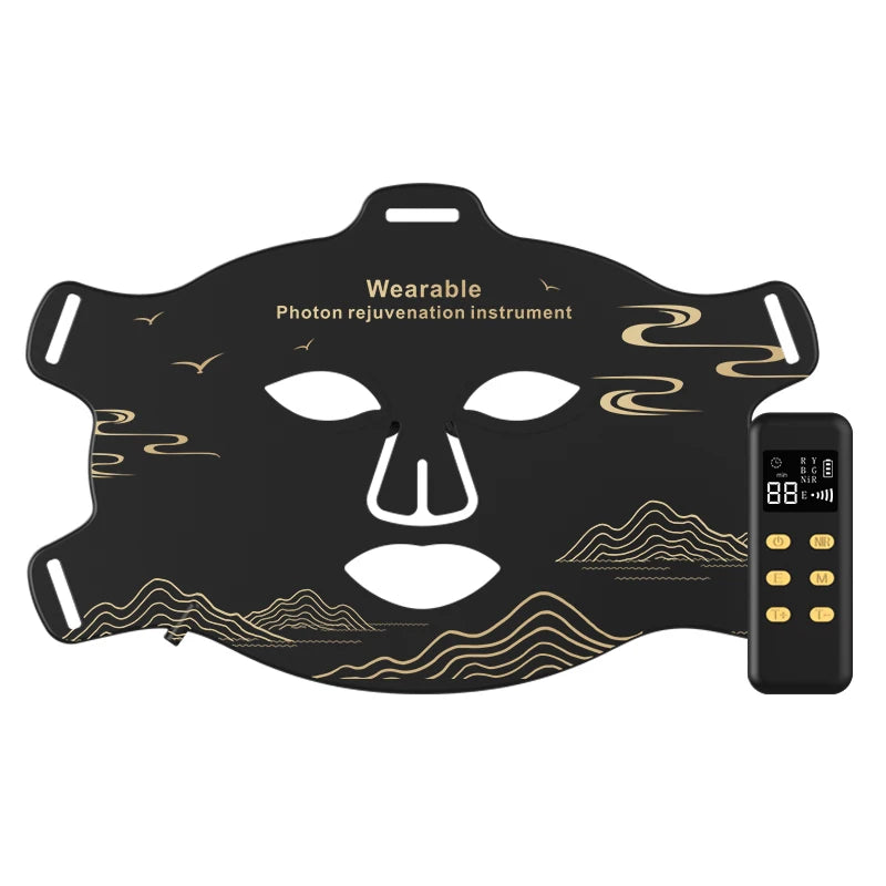New Arrival Red Led Light Therapy Infrared Flexible Soft Mask Silicone 4 Color Led Therapy Anti Aging Advanced Photon Mask