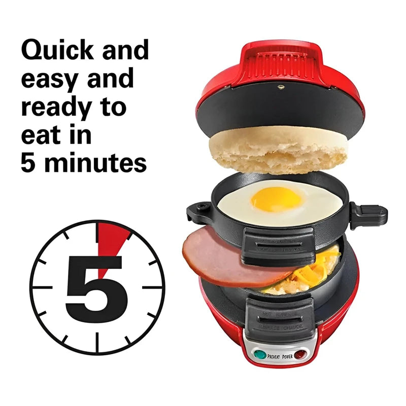 220V 110V Multifunctional burger machine Mini Breakfast Muffin Maker Household Non Stick Plates Electric Burger Maker Machine