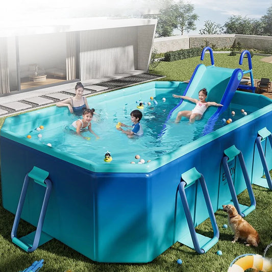 1.8m 2.1m 2.6m 3m PVC Swimming Pool Foldable Non-Inflatable Home Outdoor Garden Backyard Summer Water Sports Party For Family