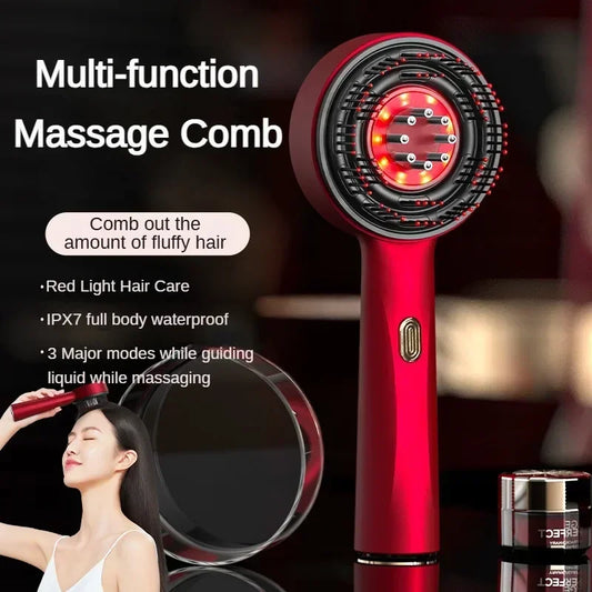 Electric Microcurrent Massage Comb Portable Hair Follicles Comb Scalp Oil Applicator Head Massager Hair Growth Anti Loss Care