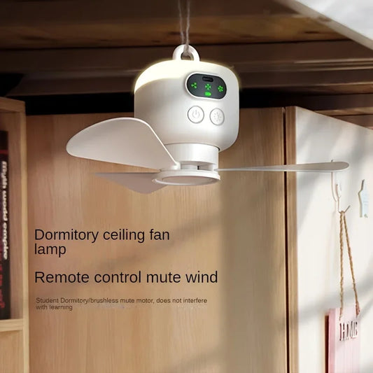 Portable USB Rechargeable Mini Fan For Camping, With Light, Suitable For Dormitories, Outdoor Tents, Providing Long-lasting