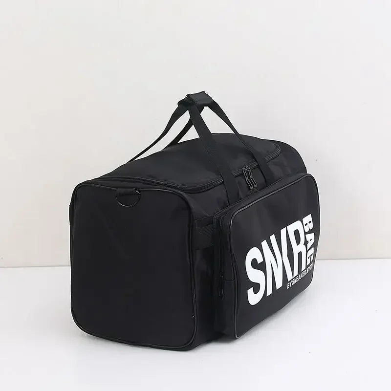 Multifunctional Sports Handbag Lightweight Large Zipper Gym Bag Letter Pattern Oxford Basketball Training Bag