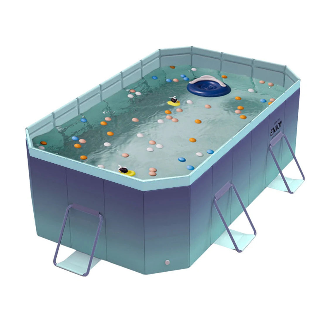 1.8m 2.1m 2.6m 3m PVC Swimming Pool Foldable Non-Inflatable Home Outdoor Garden Backyard Summer Water Sports Party For Family