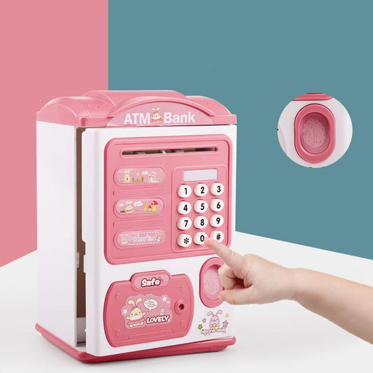Electronic Piggy Bank Pretend Play Toy Automatic Mini Coins Cash Saving Money Box Password Counter Code Coin Bank Atm Child Gift