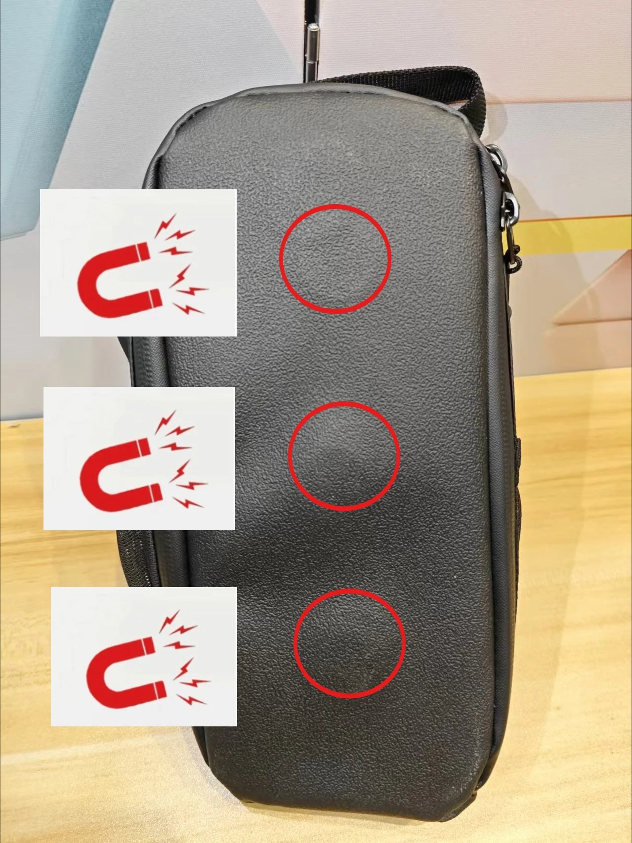 [Magnetic Gym Bag] Large Capacity Water Bottle Holder - Durable Crossbody Pouch with Magnetic Clip for Fitness, Running, Sports