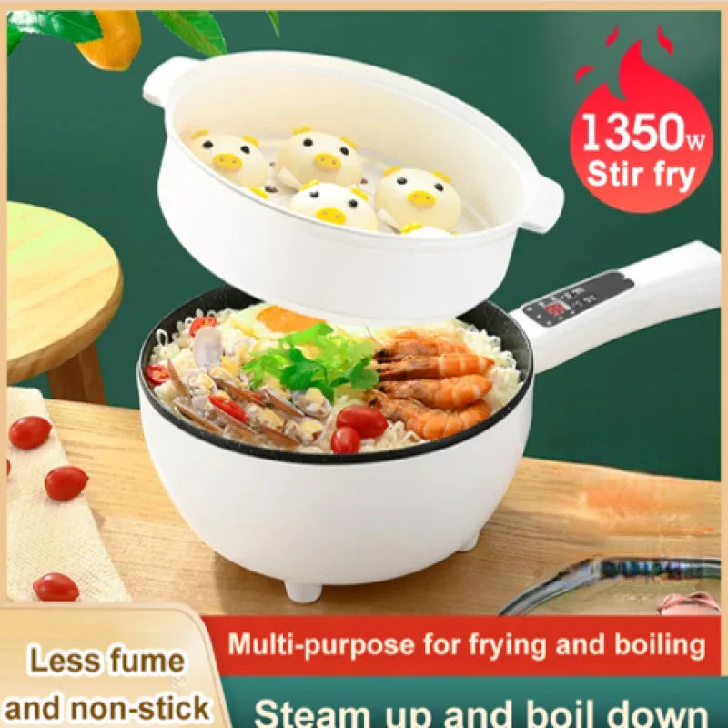 Multifunctional electric cooking pot steaming nonstick students dormitory electric hot pot