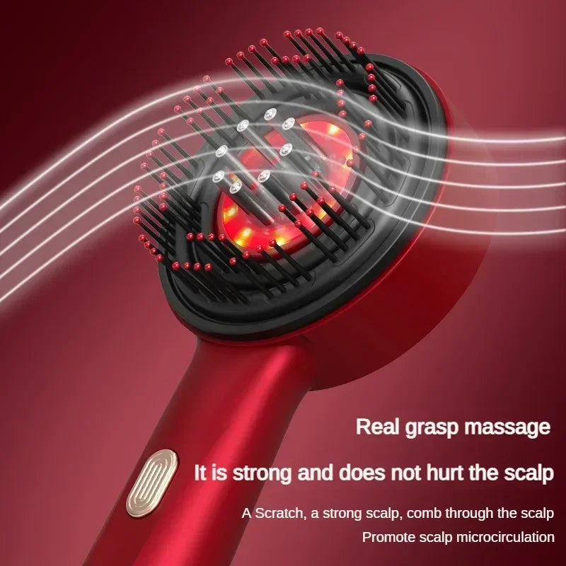 Electric Microcurrent Massage Comb Portable Hair Follicles Comb Scalp Oil Applicator Head Massager Hair Growth Anti Loss Care