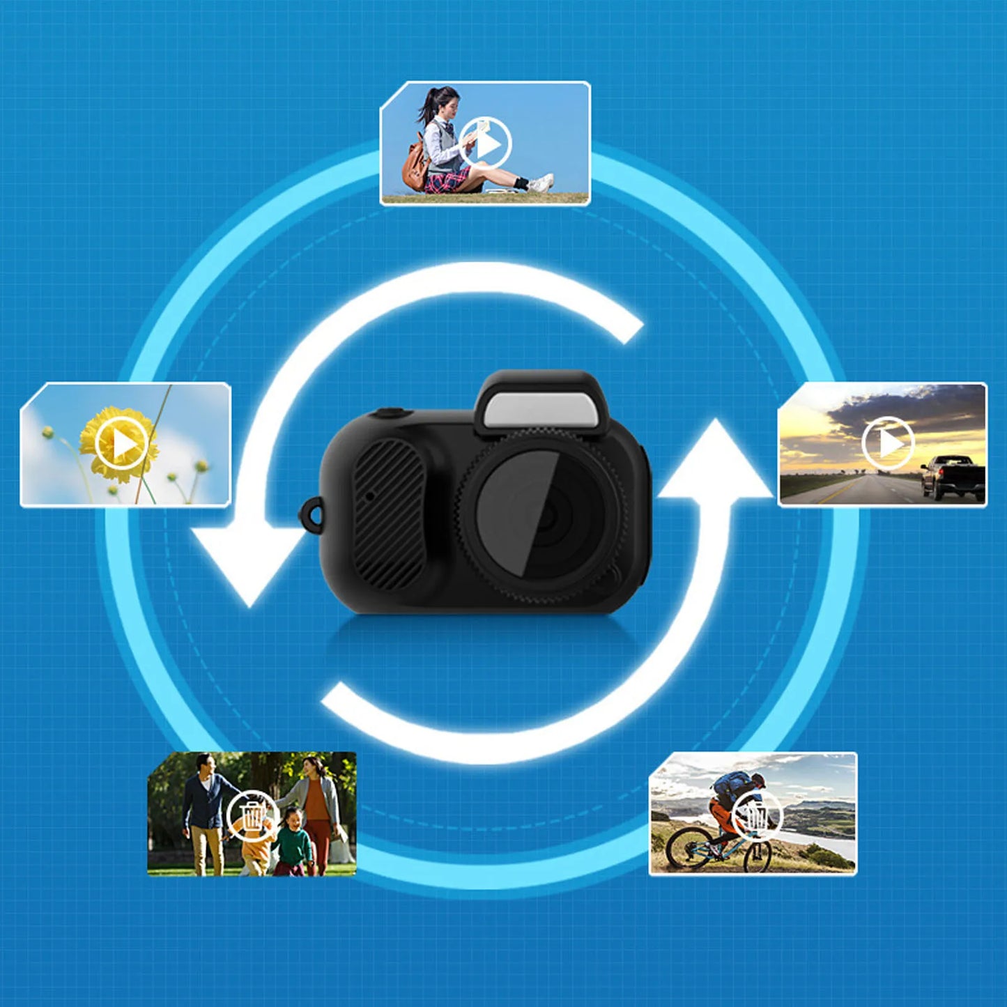 Digital Kids Camera with 0. 96 Inches Screen Small 1080p Hd Video Camera for Travel Holiday Gifts Children Video Camera