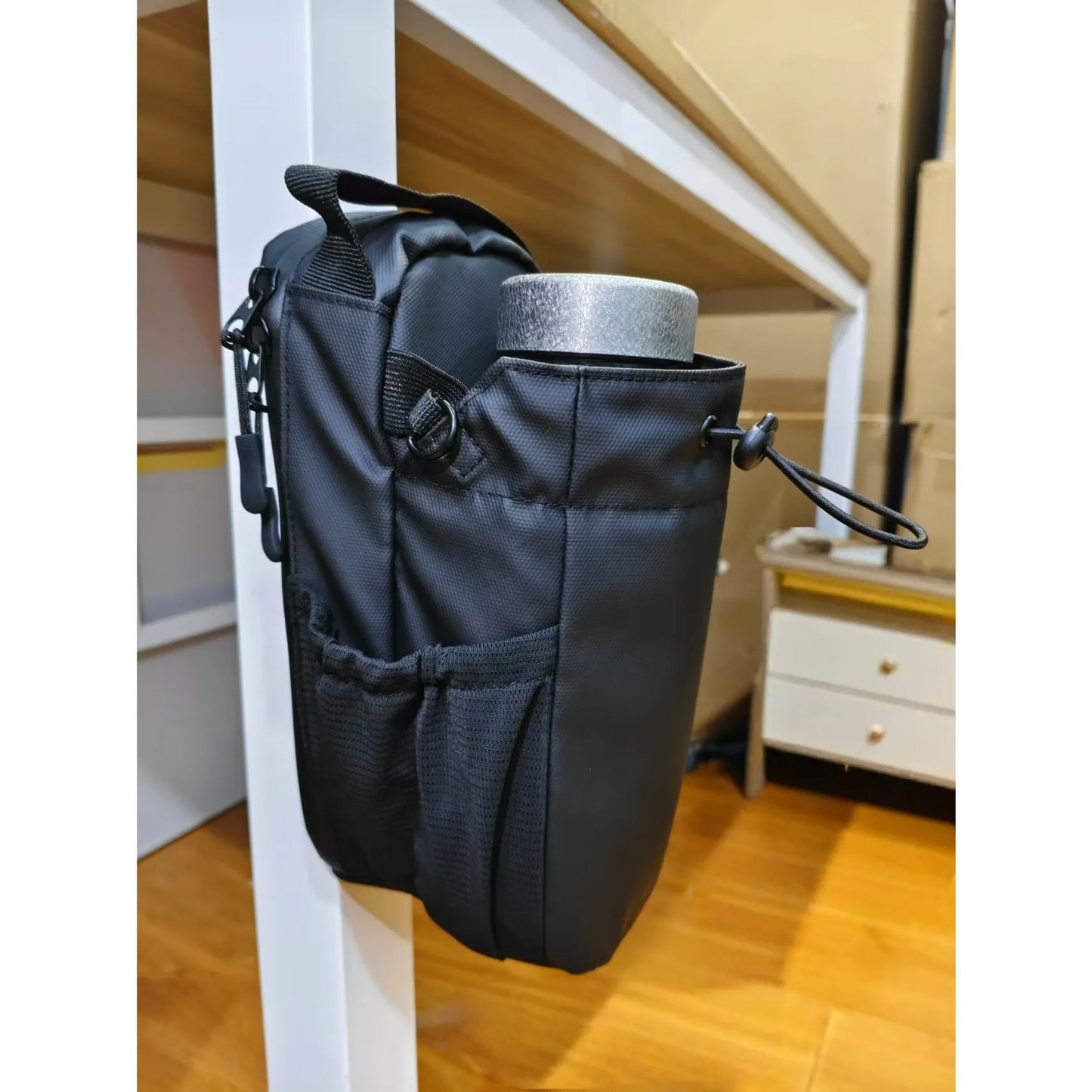 [Magnetic Gym Bag] Large Capacity Water Bottle Holder - Durable Crossbody Pouch with Magnetic Clip for Fitness, Running, Sports