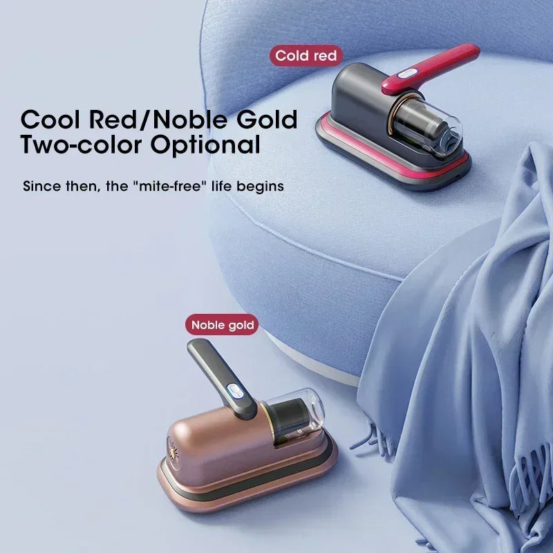 10KPa New Mattress Vacuum Mite Remover Cordless Handheld Cleaner Powerful Suction for Cleaning Bed Pillows Clothes Sofa